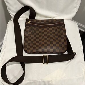 Louis Vuitton Dark Brown Checkered Crossbody Bag